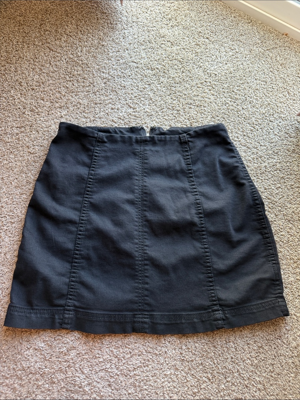 Free people Black Denim Skirt